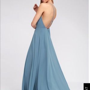 Lulus’s slate blue maxi dress (xs)